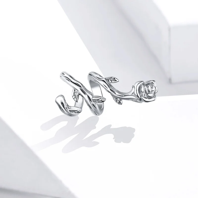 (image for) Pandora Style Silver Rose Vines Charm - BSC310 - View 2