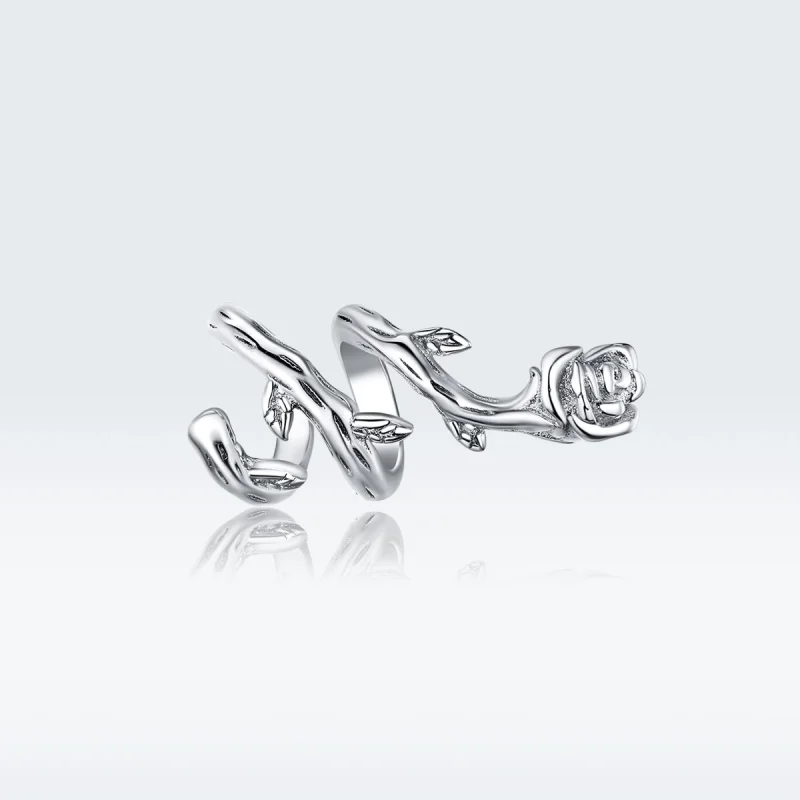 (image for) Pandora Style Silver Rose Vines Charm - BSC310 - View 5