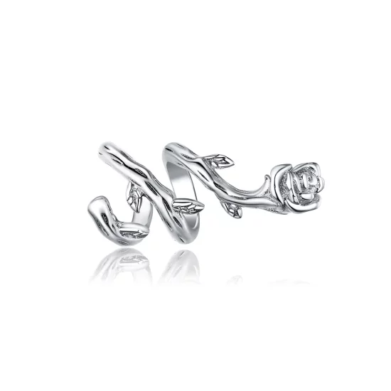 Pandora Style Silver Rose Vines Charm - BSC310