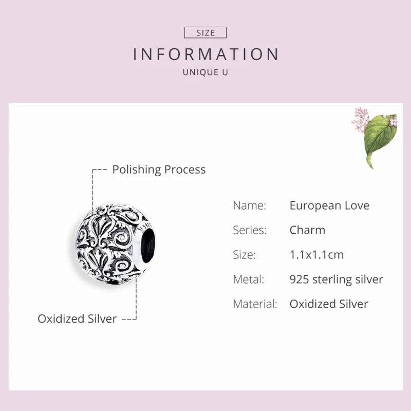 (image for) Pandora Style Silver Royal Court Style Charm - SCC1179 - View 3