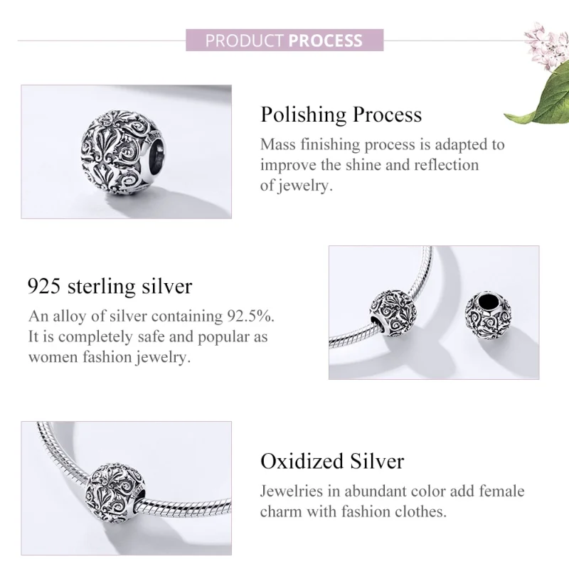 (image for) Pandora Style Silver Royal Court Style Charm - SCC1179 - View 4