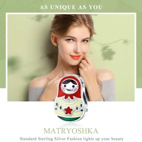 Pandora Style Silver Russian Doll Charm - SCC1086 Pandora Style Silver Russian Doll Charm - SCC1086