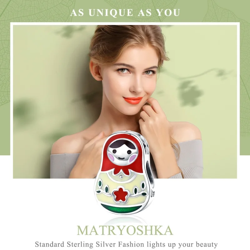 (image for) Pandora Style Silver Russian Doll Charm - SCC1086 - View 2