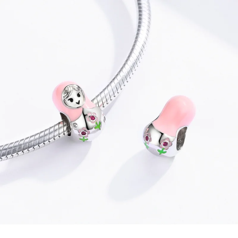 (image for) Pandora Style Silver Russian Dolls Charm - SCC1435 - View 4