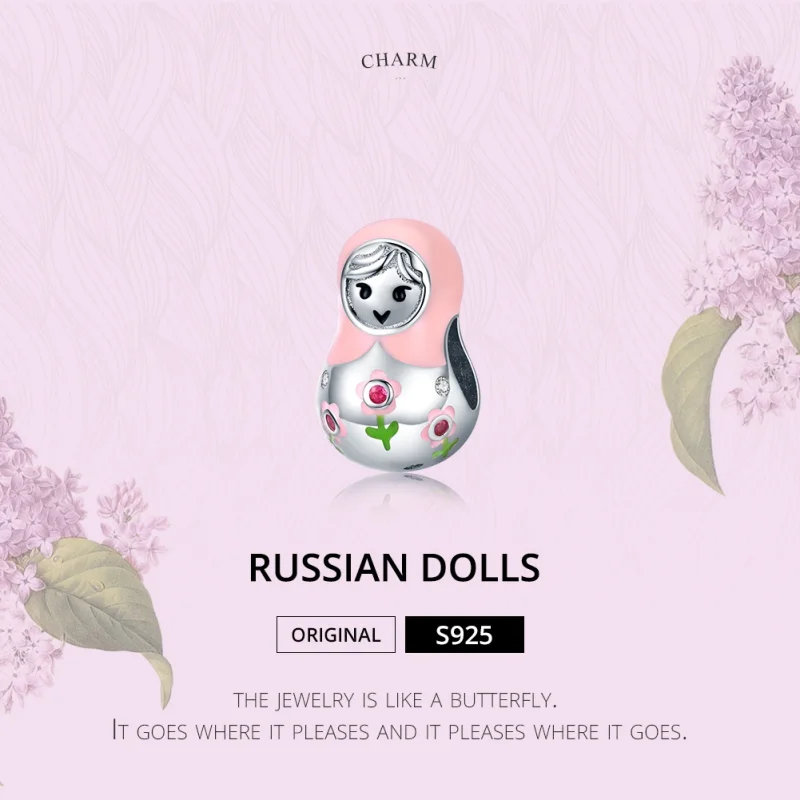 (image for) Pandora Style Silver Russian Dolls Charm - SCC1435 - View 6