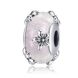 (image for) Pandora Style Silver Sakura Murano Glass Charm - SCC1302