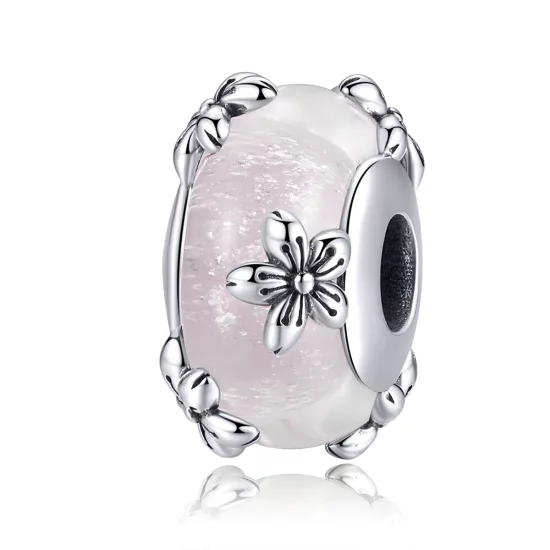 Pandora Style Silver Sakura Murano Glass Charm - SCC1302