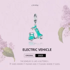 Pandora Style Silver Scooter Dangle - SCC1201 Pandora Style Silver Scooter Dangle - SCC1201