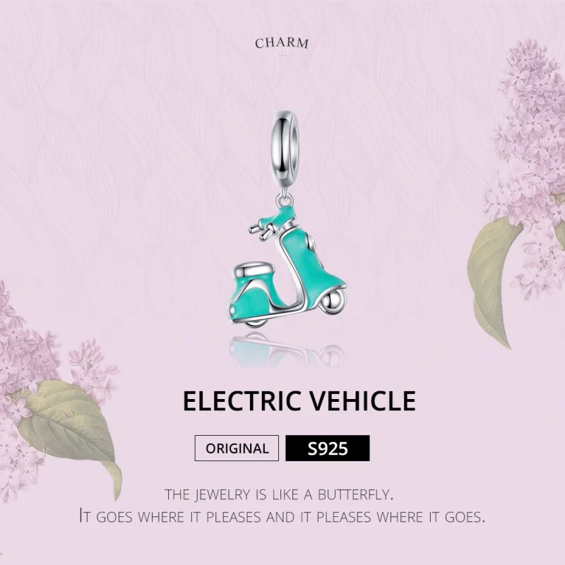 (image for) Pandora Style Silver Scooter Dangle - SCC1201 - View 2