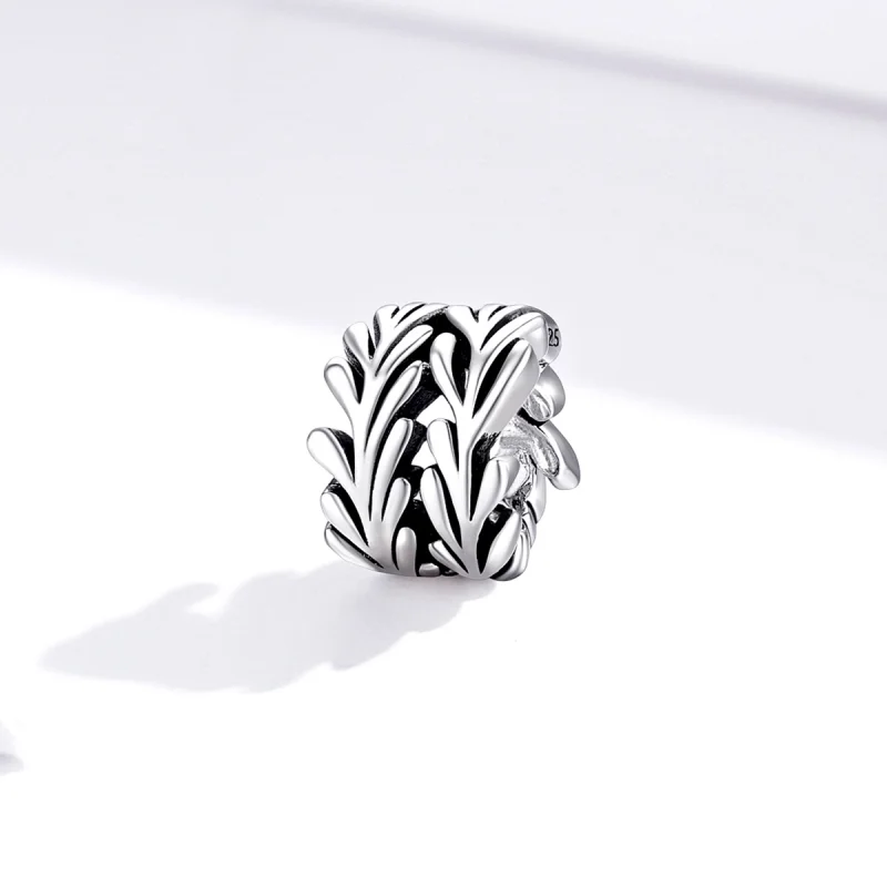 (image for) Pandora Style Silver Seaweed Charm - SCC1534 - View 2