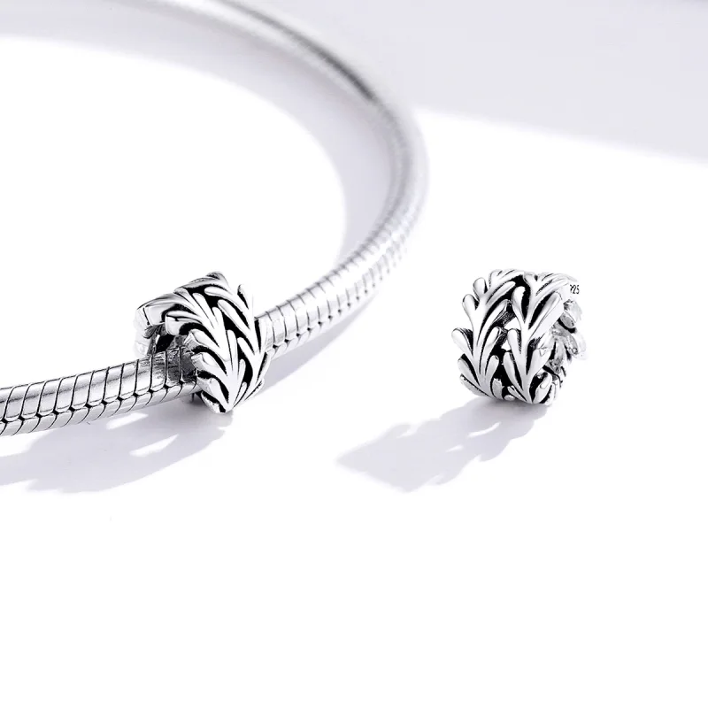 (image for) Pandora Style Silver Seaweed Charm - SCC1534 - View 4