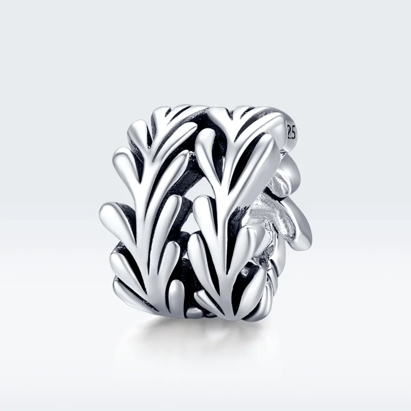 (image for) Pandora Style Silver Seaweed Charm - SCC1534 - View 5