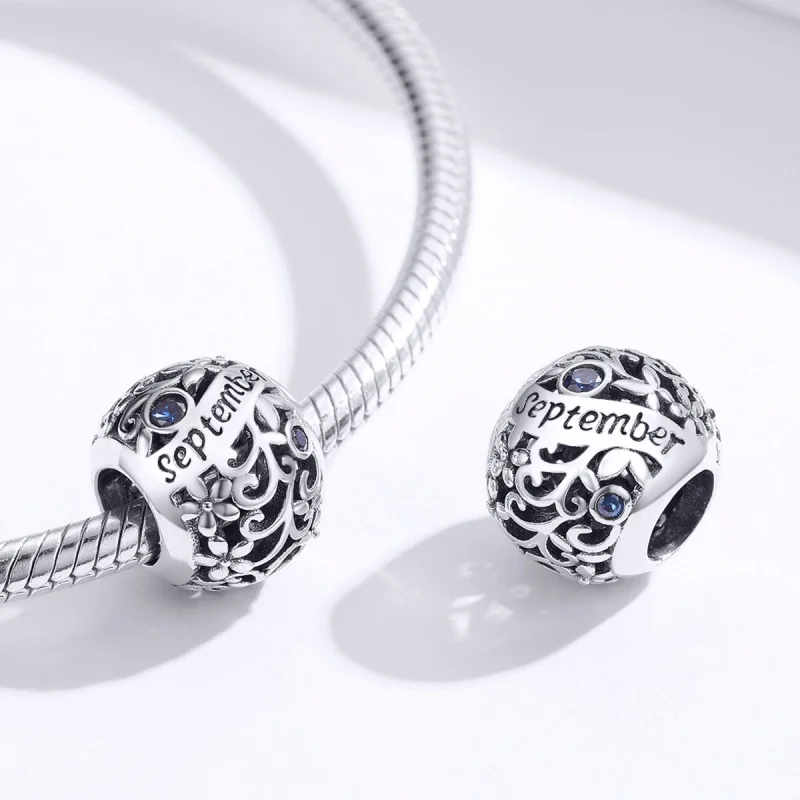 (image for) Pandora Style Silver September Birthstone Charm - SCC1385-9 - View 2