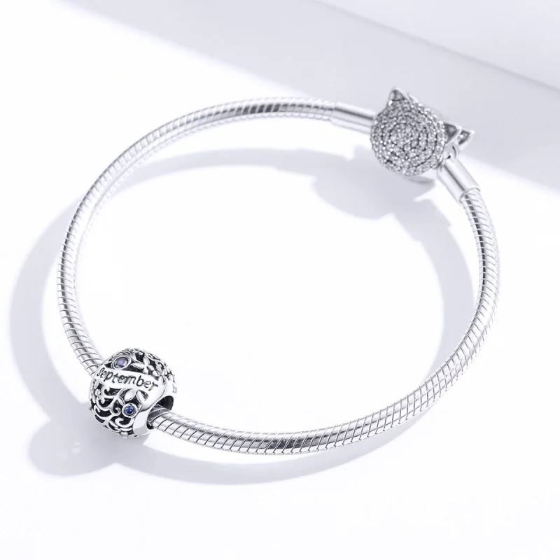 (image for) Pandora Style Silver September Birthstone Charm - SCC1385-9 - View 3