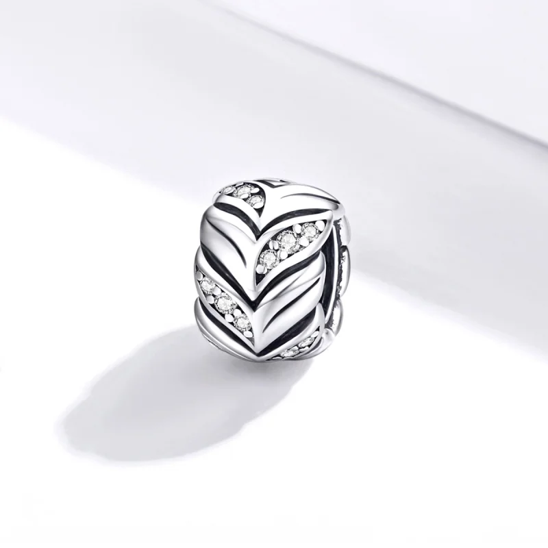 (image for) Pandora Style Silver Shining Wheat Ears Charm - SCC1614 - View 2