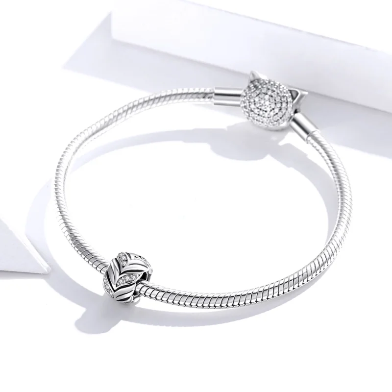 (image for) Pandora Style Silver Shining Wheat Ears Charm - SCC1614 - View 3