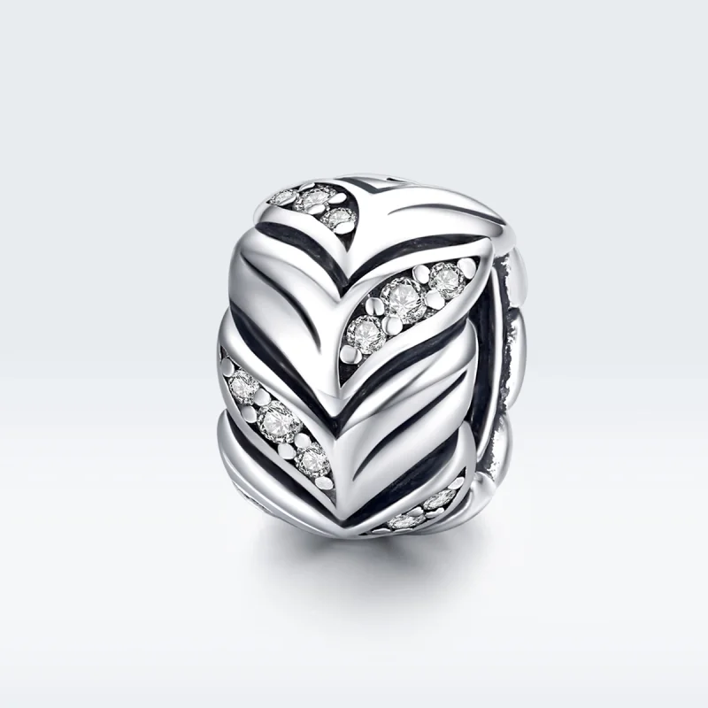 (image for) Pandora Style Silver Shining Wheat Ears Charm - SCC1614 - View 5