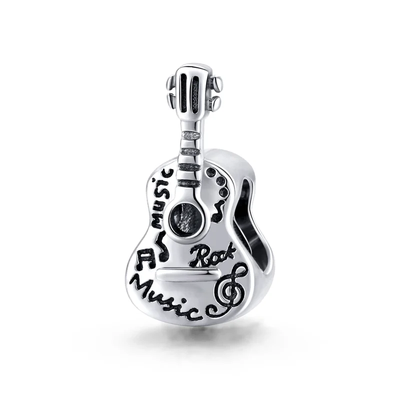 (image for) Pandora Style Silver Simple Guitar Charm - SCC1708 - Product Image