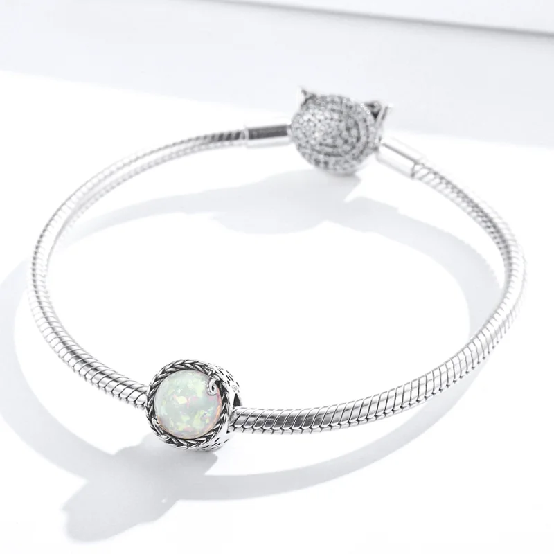 (image for) Pandora Style Silver Simple Vine Charm - SCC1576 - View 3