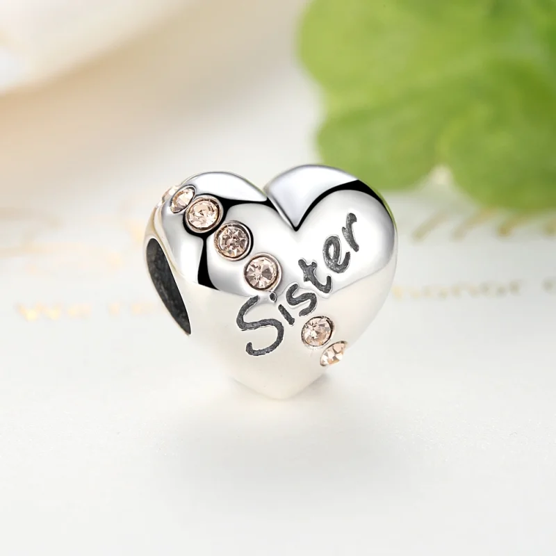 (image for) Pandora Style Silver Sister Charm - SCC008 - View 3