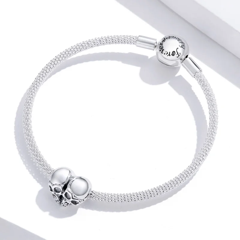 (image for) Pandora Style Silver Skulls Charm - SCC1519 - View 3