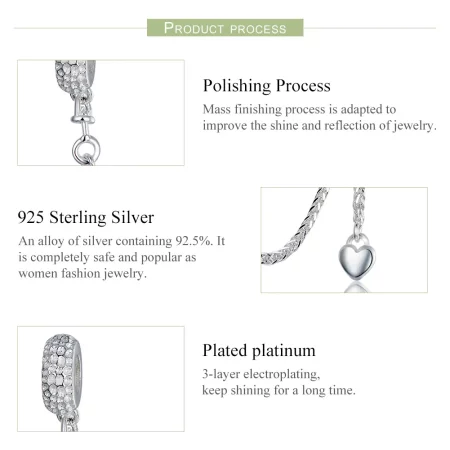 Pandora Style Silver Small Tire Safety Chain - SCC1112