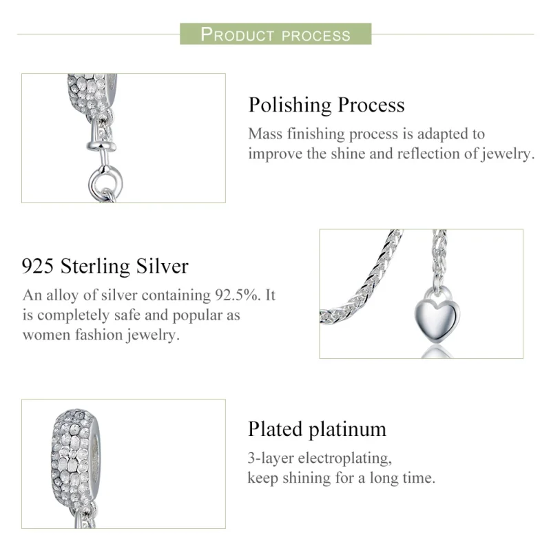 (image for) Pandora Style Silver Small Tire Safety Chain - SCC1112 - View 4