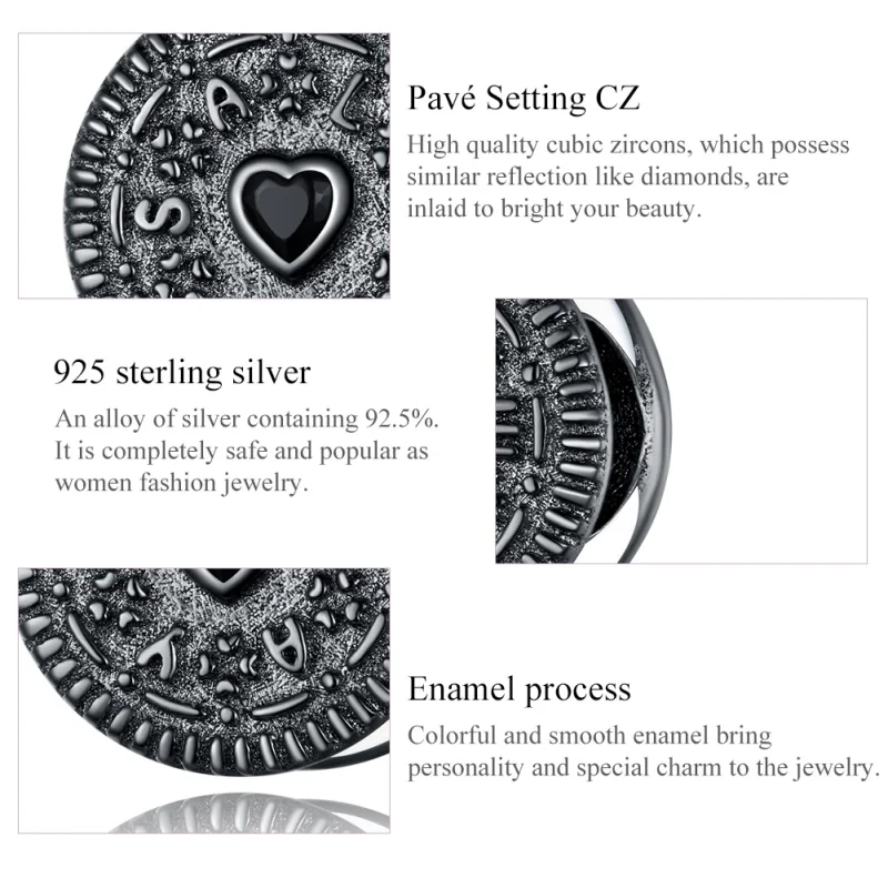 (image for) Pandora Style Silver Sndwich Biscuit Charm - BSC352 - View 7