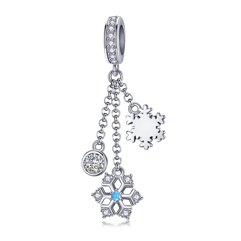 (image for) Pandora Style Silver Snowflake Dangle - SCC1020 - Product Image