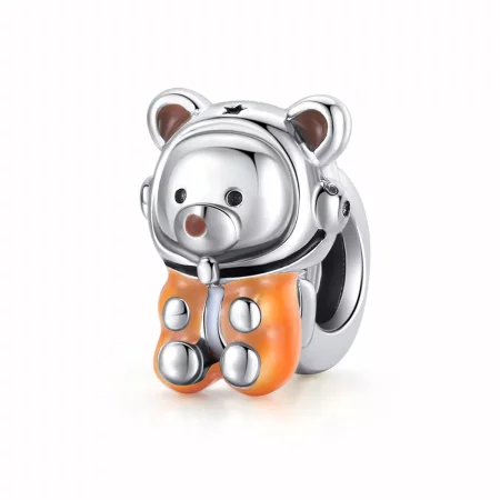 Pandora Style Silver Space Bear Charm - SCC1693