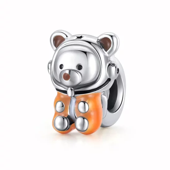 Pandora Style Silver Space Bear Charm - SCC1693
