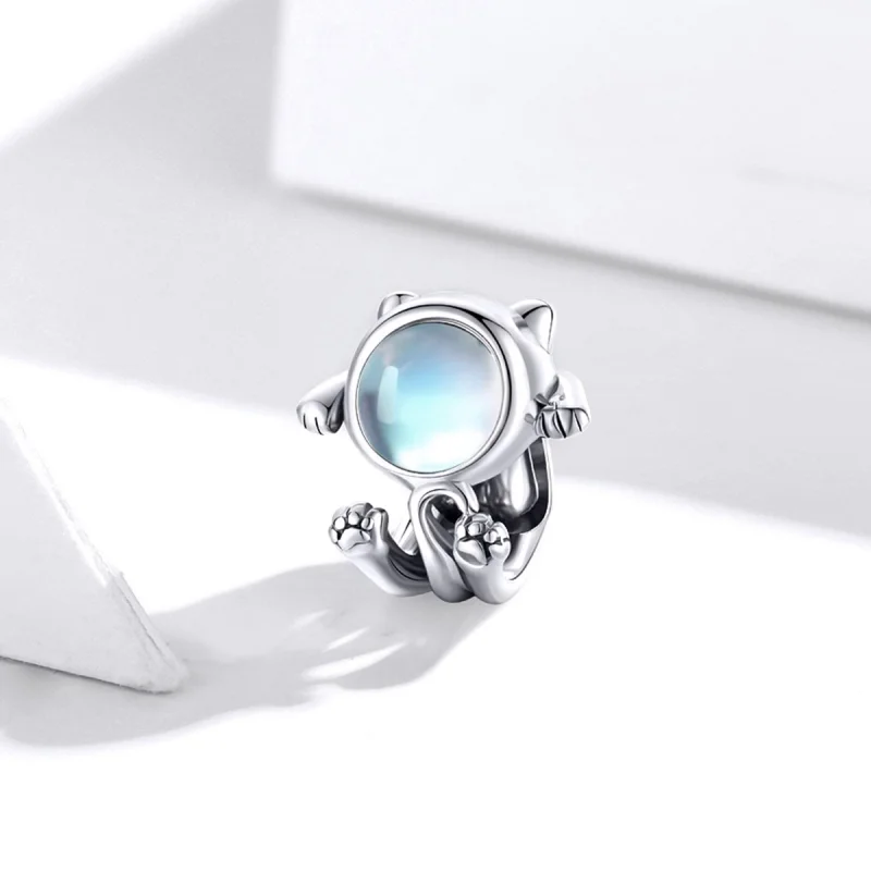 (image for) Pandora Style Silver Space Cat Charm - SCC1697 - View 2