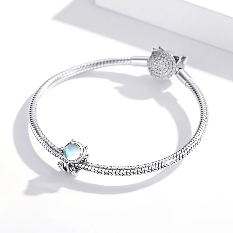 (image for) Pandora Style Silver Space Cat Charm - SCC1697 - View 3