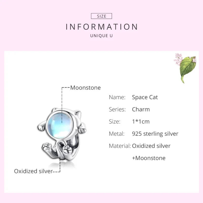 (image for) Pandora Style Silver Space Cat Charm - SCC1697 - View 7
