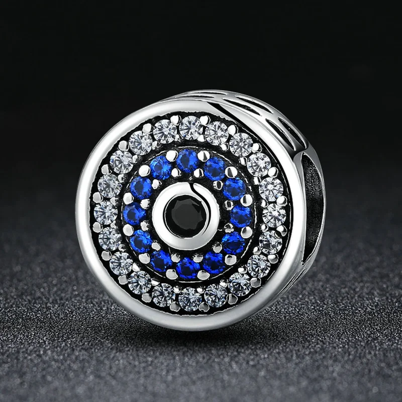 (image for) Pandora Style Silver Sparkle Eye Charm - SCC092 - View 5
