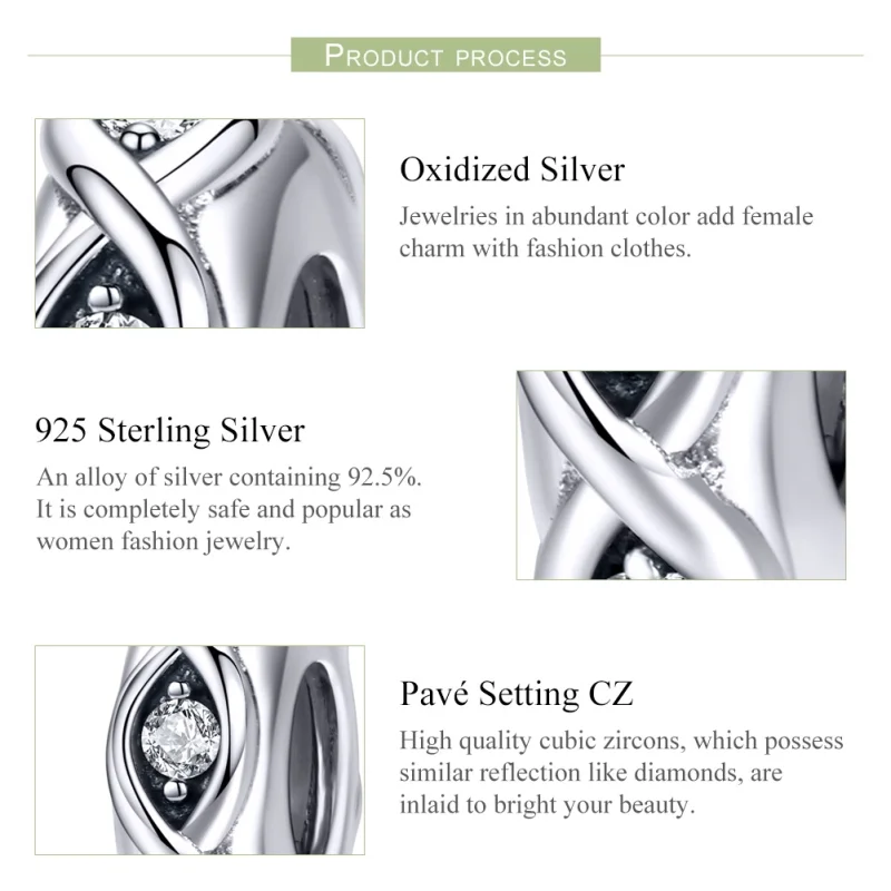 (image for) Pandora Style Silver Sparkle Spacer - SCC1153 - View 4