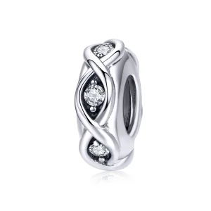 (image for) Pandora Style Silver Sparkle Spacer - SCC1153