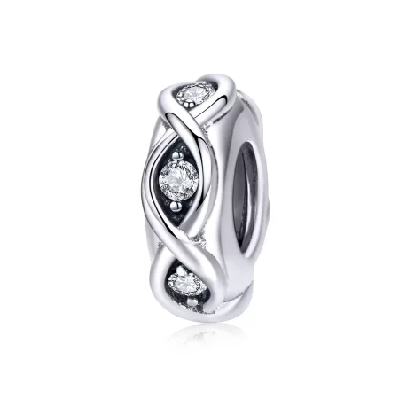 Pandora Style Silver Sparkle Spacer - SCC1153