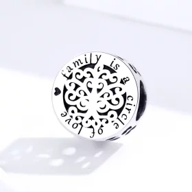 Pandora Style Silver Sparkling Family Tree Charm - SCC1324 Pandora Style Silver Sparkling Family Tree Charm - SCC1324