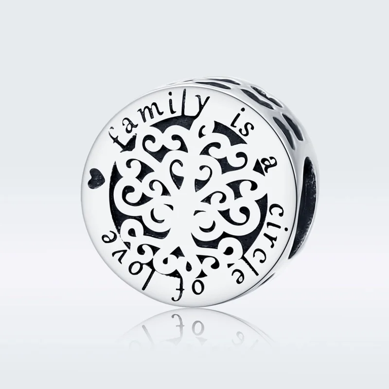 (image for) Pandora Style Silver Sparkling Family Tree Charm - SCC1324 - View 5