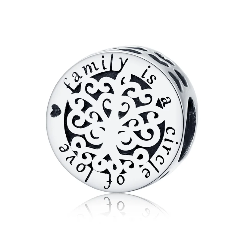 (image for) Pandora Style Silver Sparkling Family Tree Charm - SCC1324 - Product Image