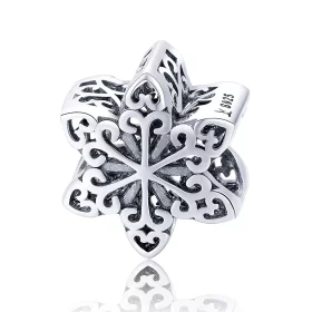 Pandora Style Silver Sparkling Snowflake Charm - SCC719