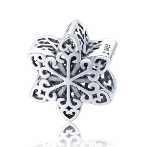 (image for) Pandora Style Silver Sparkling Snowflake Charm - SCC719