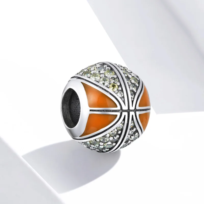 (image for) Pandora Style Silver Spirit of Basketball Charm - SCC1506 - View 2