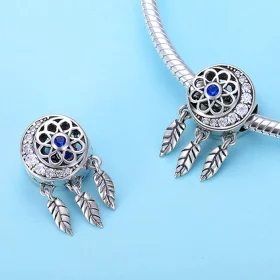 Pandora Style Silver Spiritual Dreamcatcher Charm - SCC718 Pandora Style Silver Spiritual Dreamcatcher Charm - SCC718