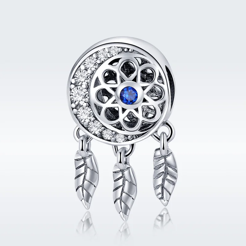 (image for) Pandora Style Silver Spiritual Dreamcatcher Charm - SCC718 - View 3