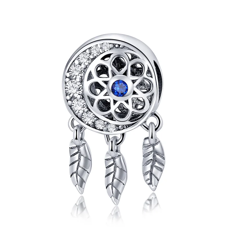(image for) Pandora Style Silver Spiritual Dreamcatcher Charm - SCC718 - Product Image