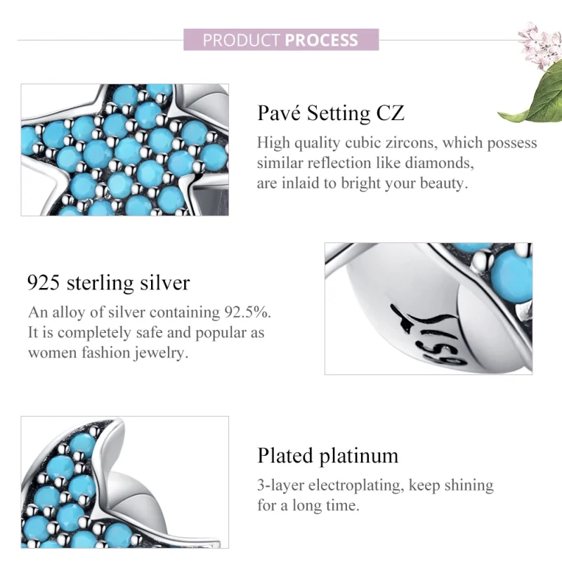 (image for) Pandora Style Silver Starfish Charm - SCC1313 - View 2