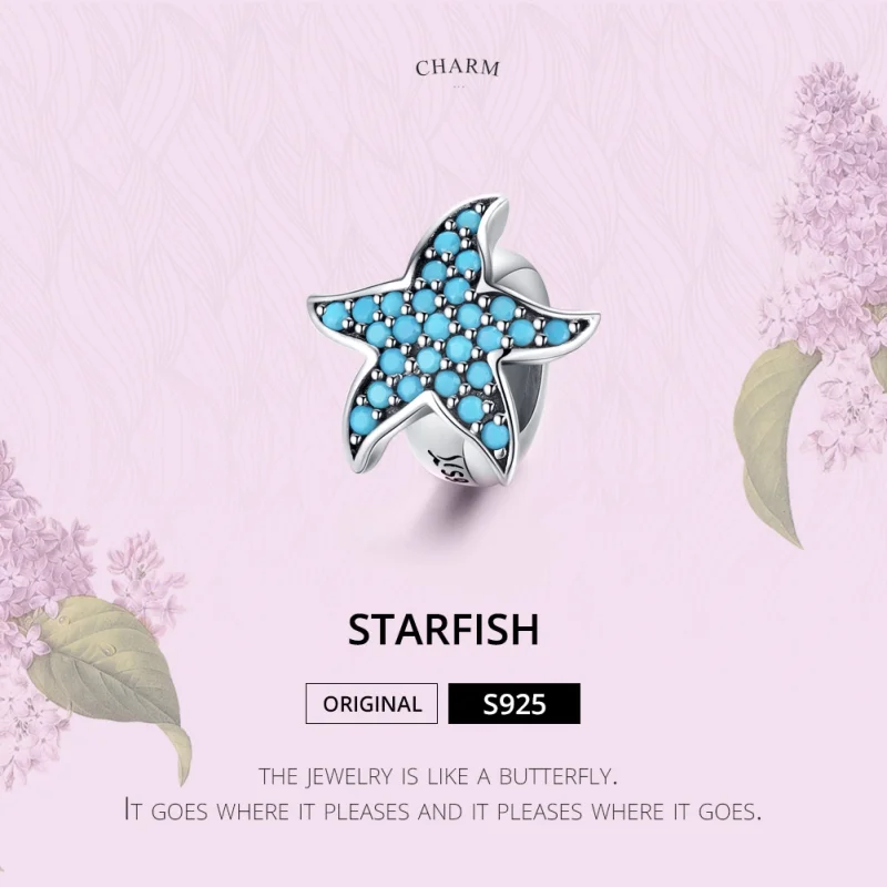 (image for) Pandora Style Silver Starfish Charm - SCC1313 - View 3
