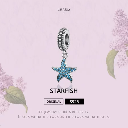 Pandora Style Silver Starfish Dangle - SCC1210